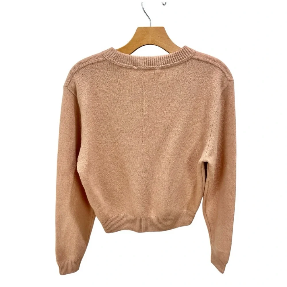 Uniqlo U Premium 100% Lambswool Sweater in Peach Tan Size M - Picture 3 of 6